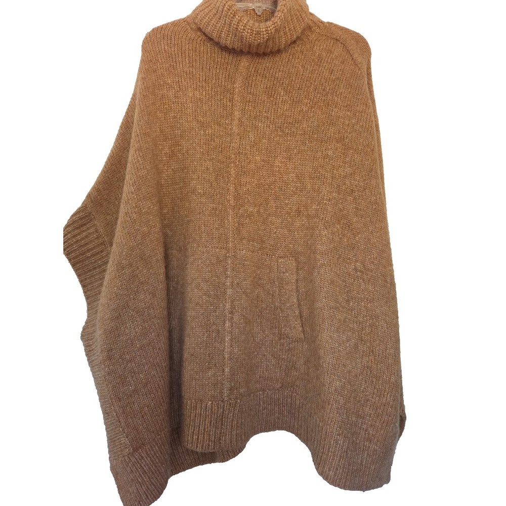 J.Crew Poncho Sweater Turtleneck Merino Wool Alpaca Acrylic Size S/M